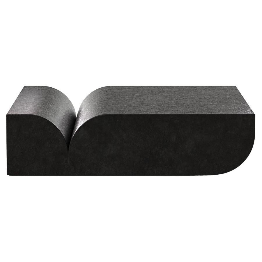 Solid Lava Stone Fold Coffee Table by Arthur Vallin For Sale