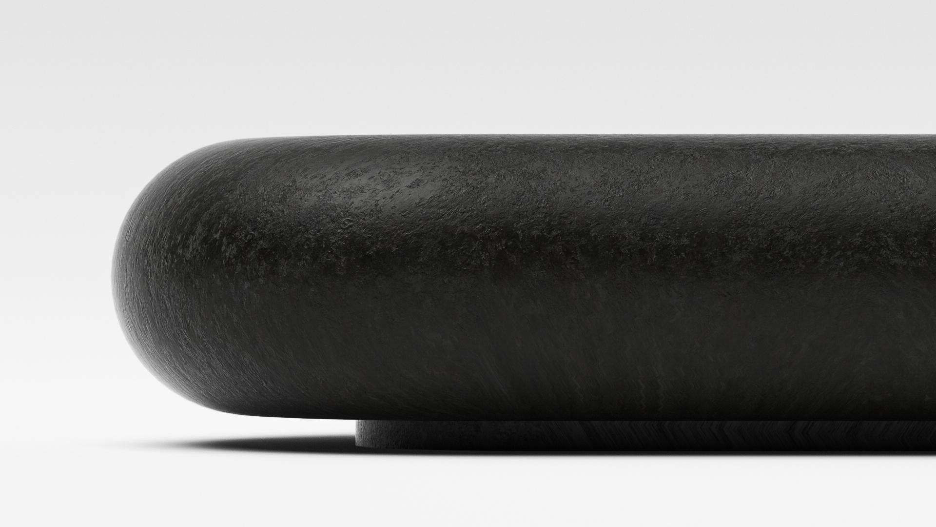 Solid Lava stone Glyph Coffee Table by Arthur Vallin In New Condition For Sale In 1204, CH