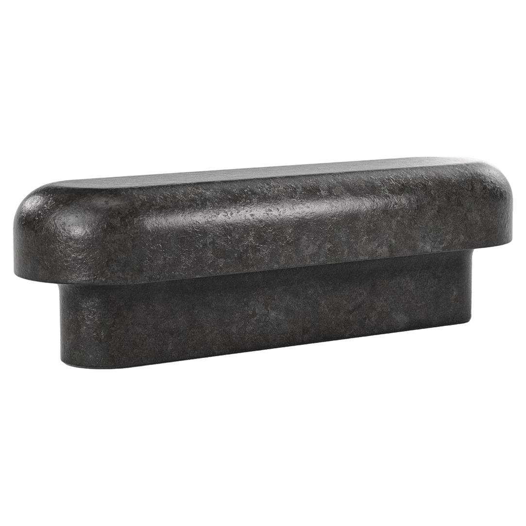 Solid Lava Stone Toad Bench by Arthur Vallin For Sale