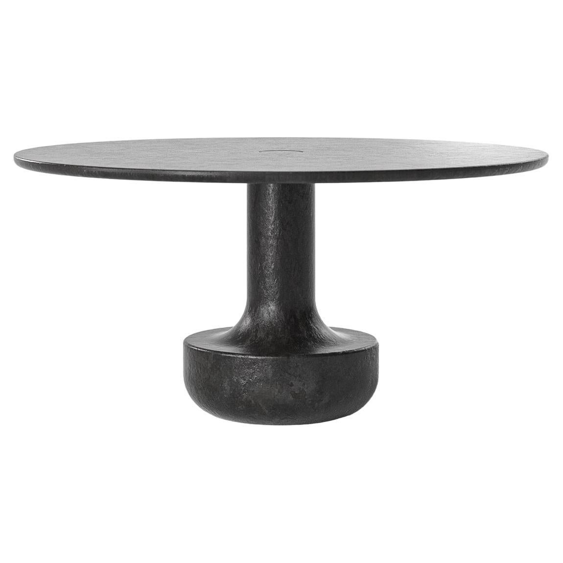 Solid Lava Stone Toad Round Table by Arthur Vallin For Sale