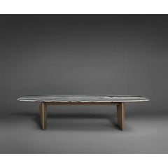 Solid, Leather-wrapped Legs Sampha Dining Table by Madheke