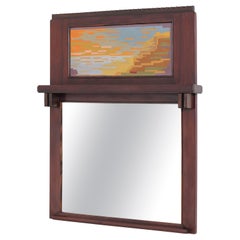 Mahogany Art Deco Amsterdam School Mirror by Anton Lucas, 1920s