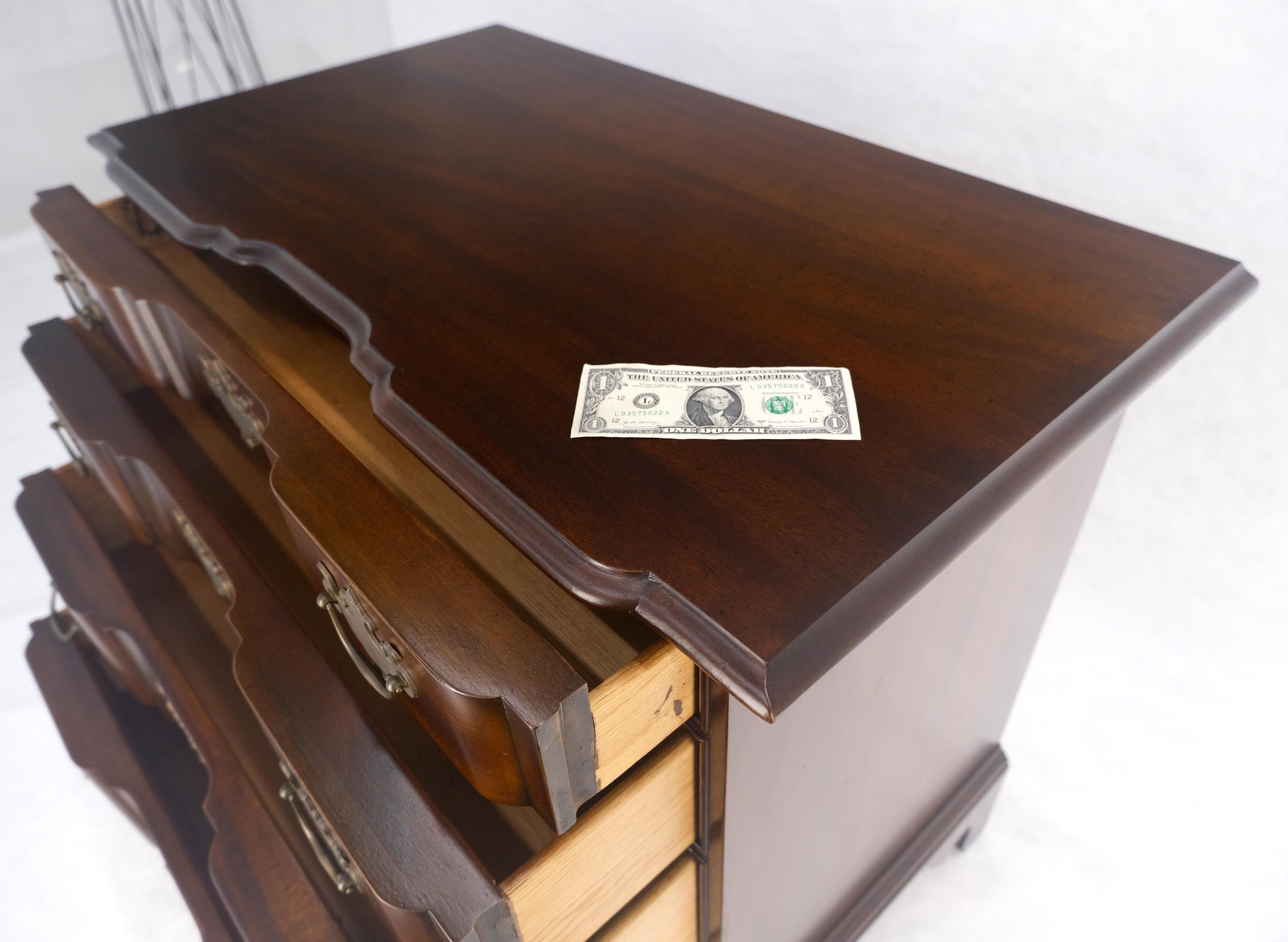 Ottone Mogano massiccio Blocco frontale 4 cassetti H. 32