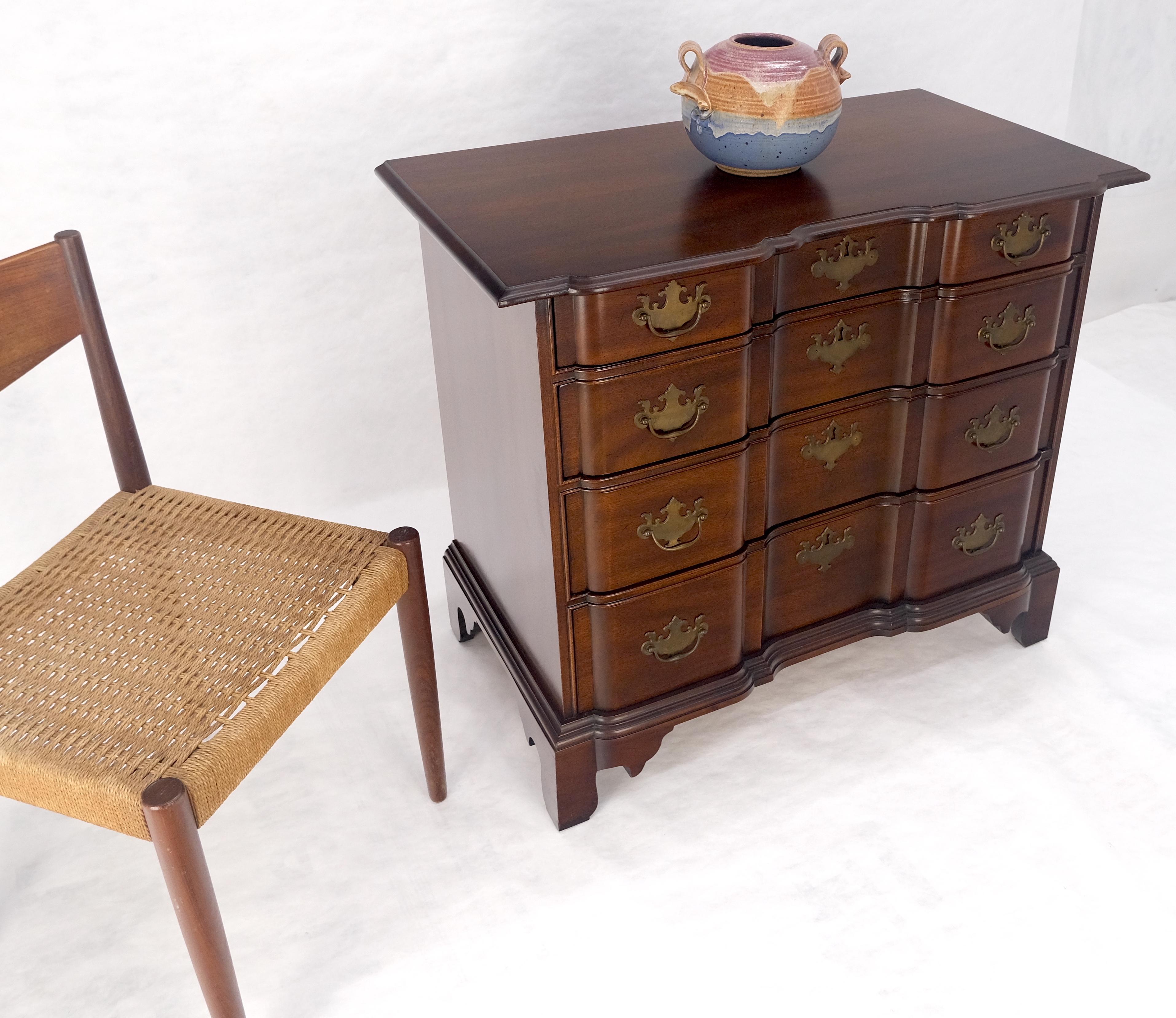 Mogano massiccio Blocco frontale 4 cassetti H. 32