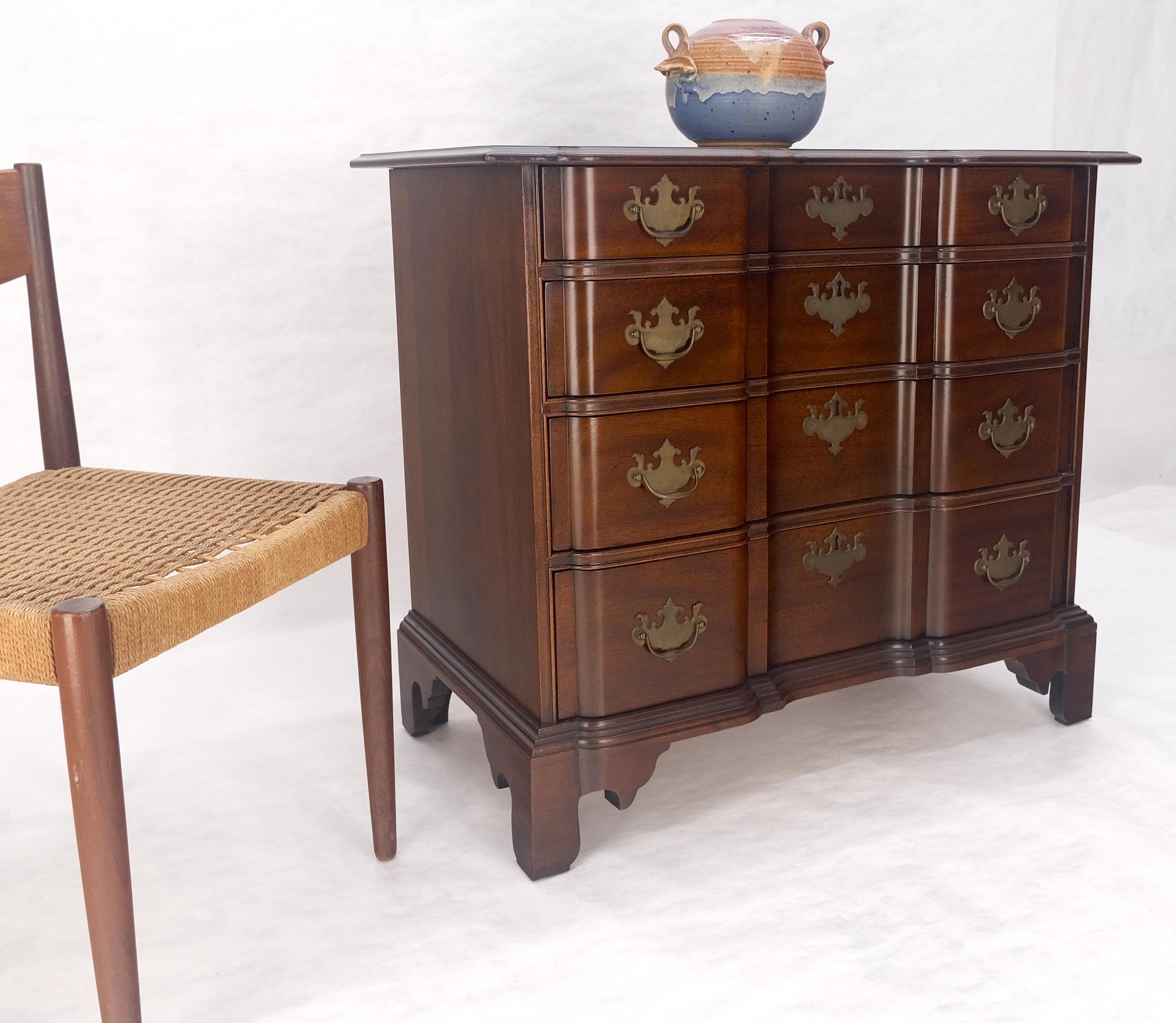 Mogano massiccio Blocco frontale 4 cassetti H. 32