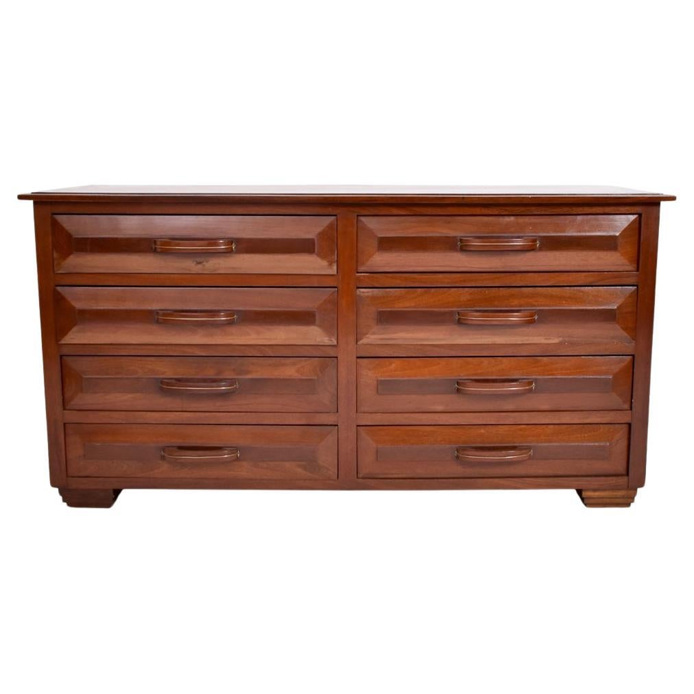 Solid mahogany chest of drawers, 1970s