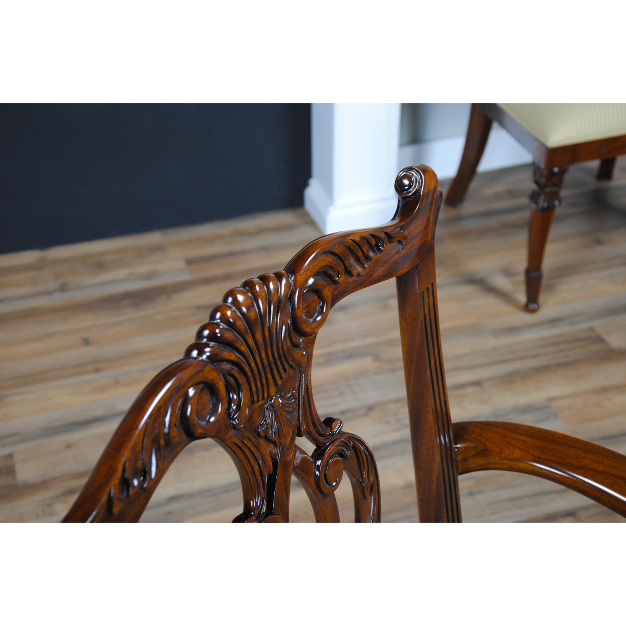 Solid Mahogany Chippendale Chairs, Set of 10 For Sale 3