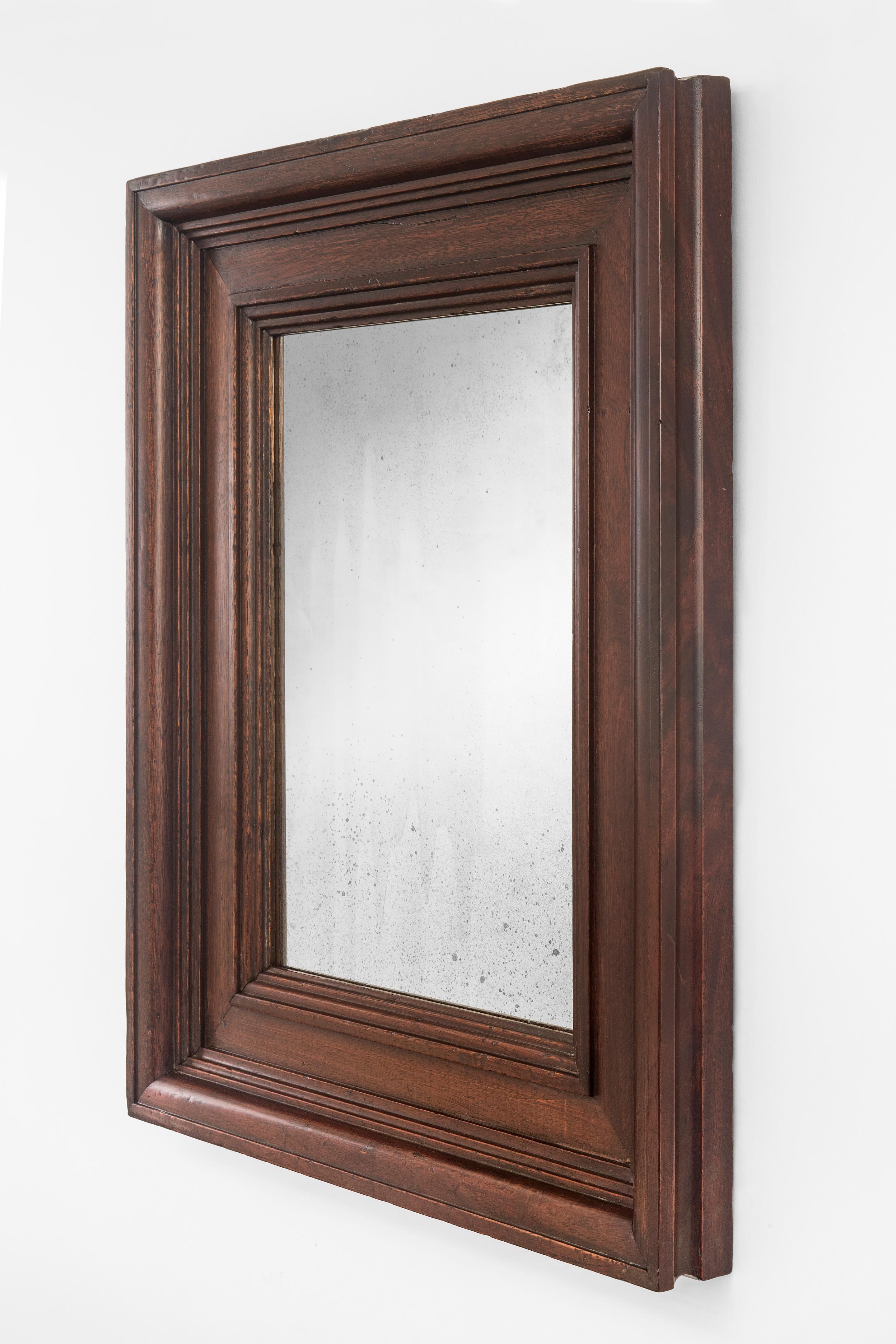 Other Solid Mahogany Framed Mirror For Sale