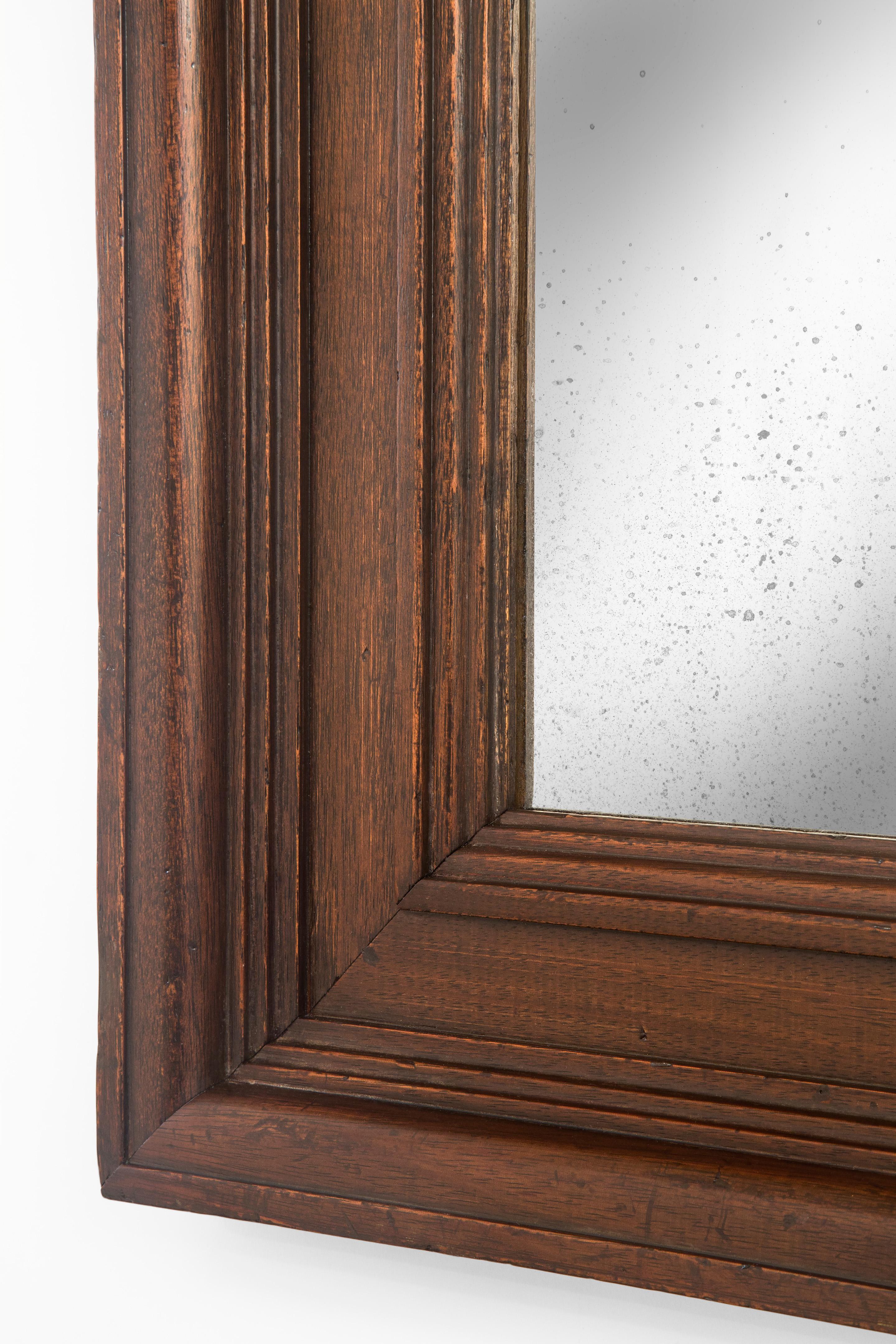 American Solid Mahogany Framed Mirror For Sale