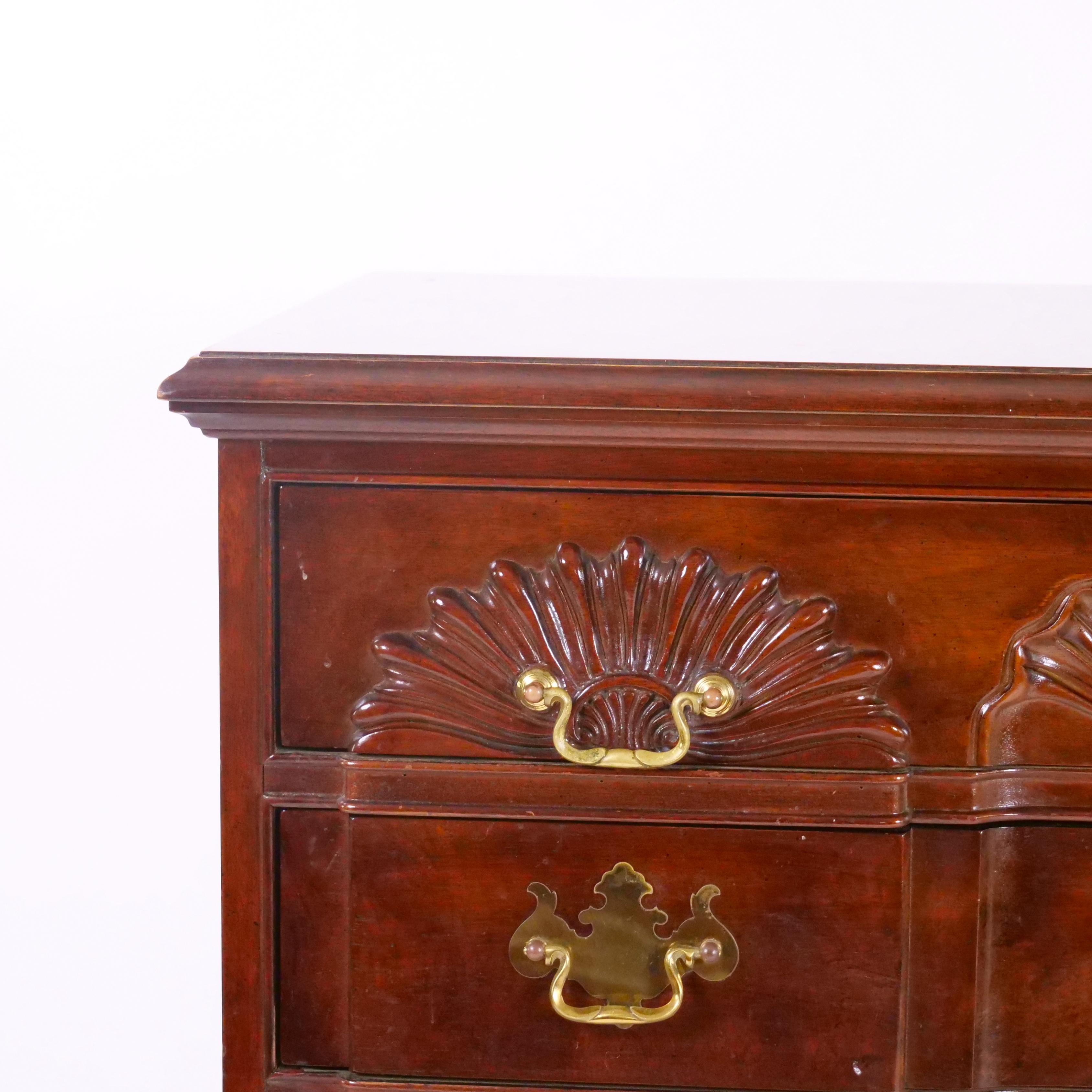 Solid Mahogany Georgian Style Four  Front Pull Chest Drawers / Commode For Sale 2