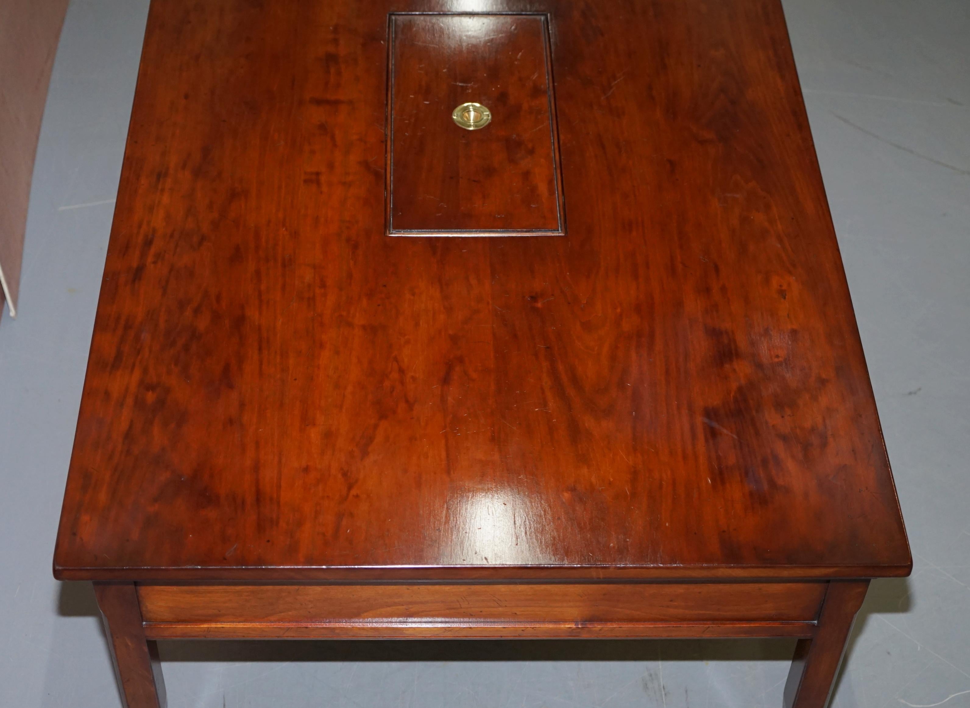 Hand-Crafted Solid Hardwood Harrods Kennedy Military Campaign Coffee Table Internal Storage
