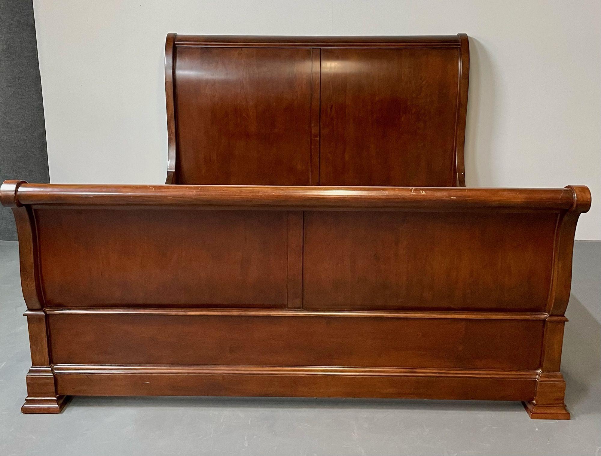 solid wood sleigh bed king size