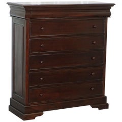 Solid Mahogany Large Chest of 6 Bedroom Drawers Part of a Suite with Wardrobes