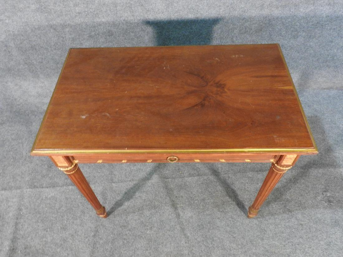 Early 20th Century Solid Mahogany Maison Jansen Style Console Sofa Table Louis XVI, circa 1920