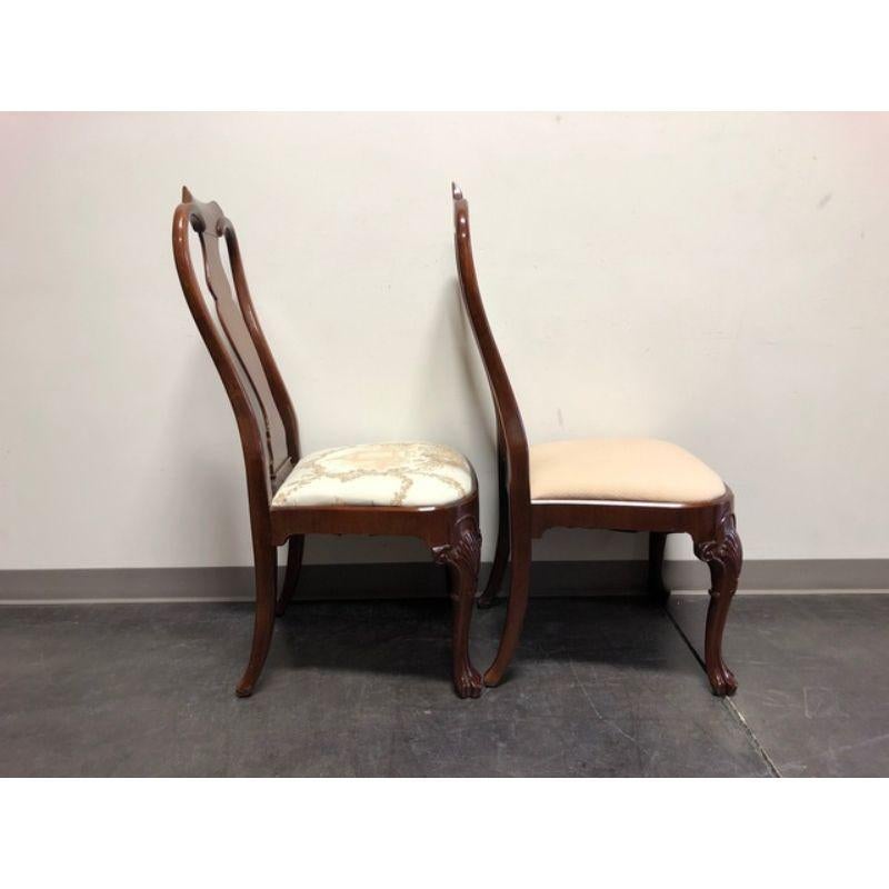 Solid Mahogany Queen Anne Dining Side Chairs - Pair C In Good Condition In Charlotte, NC