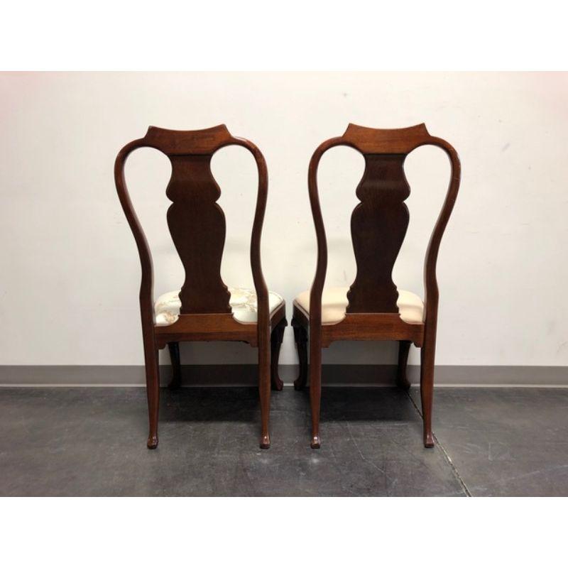 20th Century Solid Mahogany Queen Anne Dining Side Chairs - Pair C