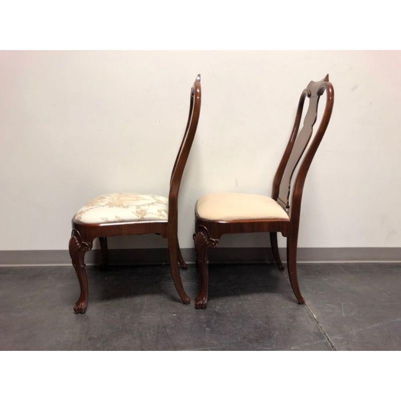Solid Mahogany Queen Anne Dining Side Chairs - Pair C 1