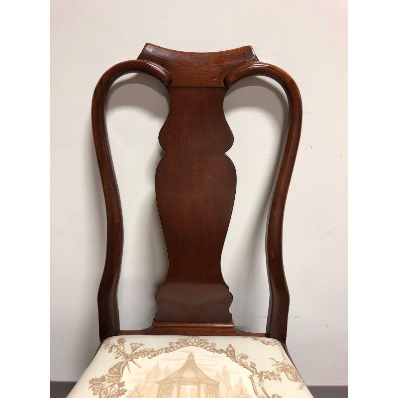 Solid Mahogany Queen Anne Dining Side Chairs - Pair C 2