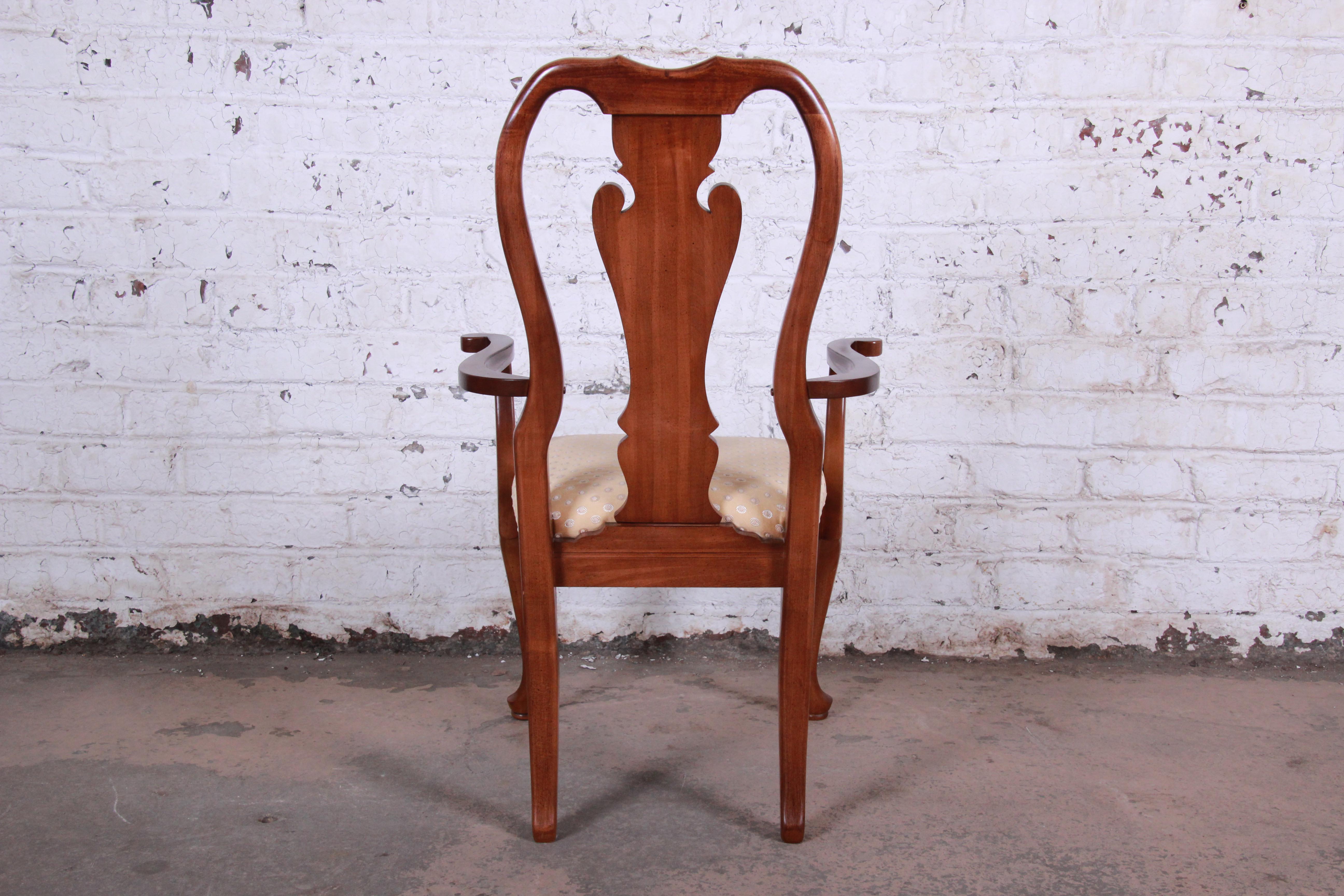 Solid Mahogany Queen Anne Style Dining Chairs, Set of 10 5