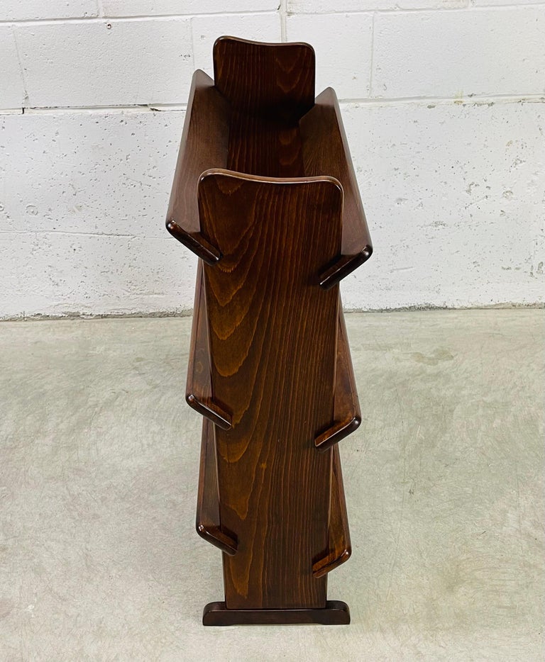 Solid Mahogany Wood Bookshelf For Sale at 1stDibs