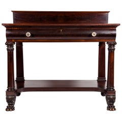 Solid  Mahogany Wood Buffet / Free Standing Wall Piece 