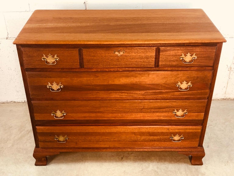 Solid Mahogany Wood Dresser For Sale at 1stDibs