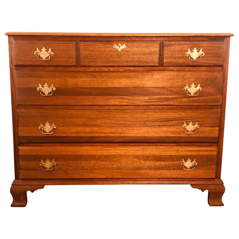 Solid Mahogany Wood Dresser For Sale at 1stDibs