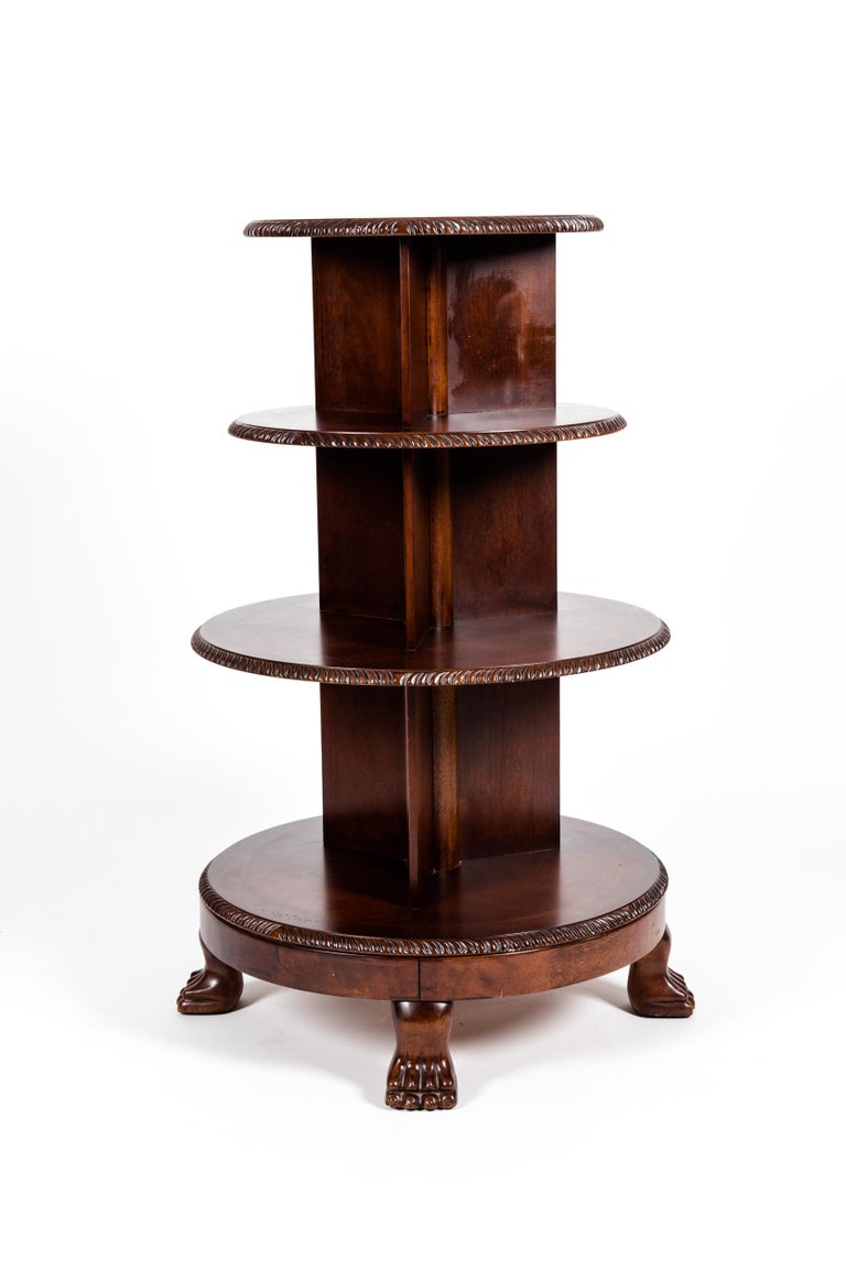 Solid Mahogany Wood Revolving Bookcase at 1stDibs