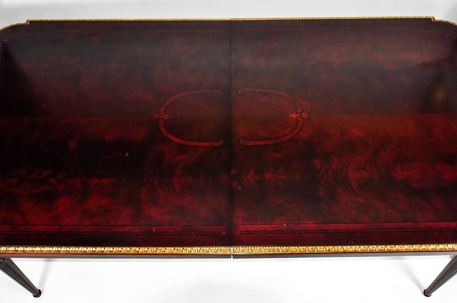 Solid Mahogany Wood with Hand Carved Gold Leaf Details 4