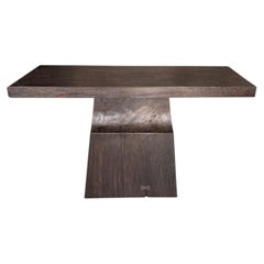Solid Mango Wood Console Table Espresso Finish Modern Organic