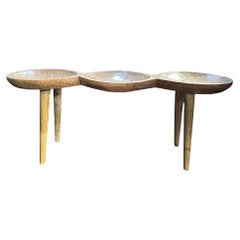 Konsolentisch aus massivem Mangoholz, natürliches Finish Modern Organic