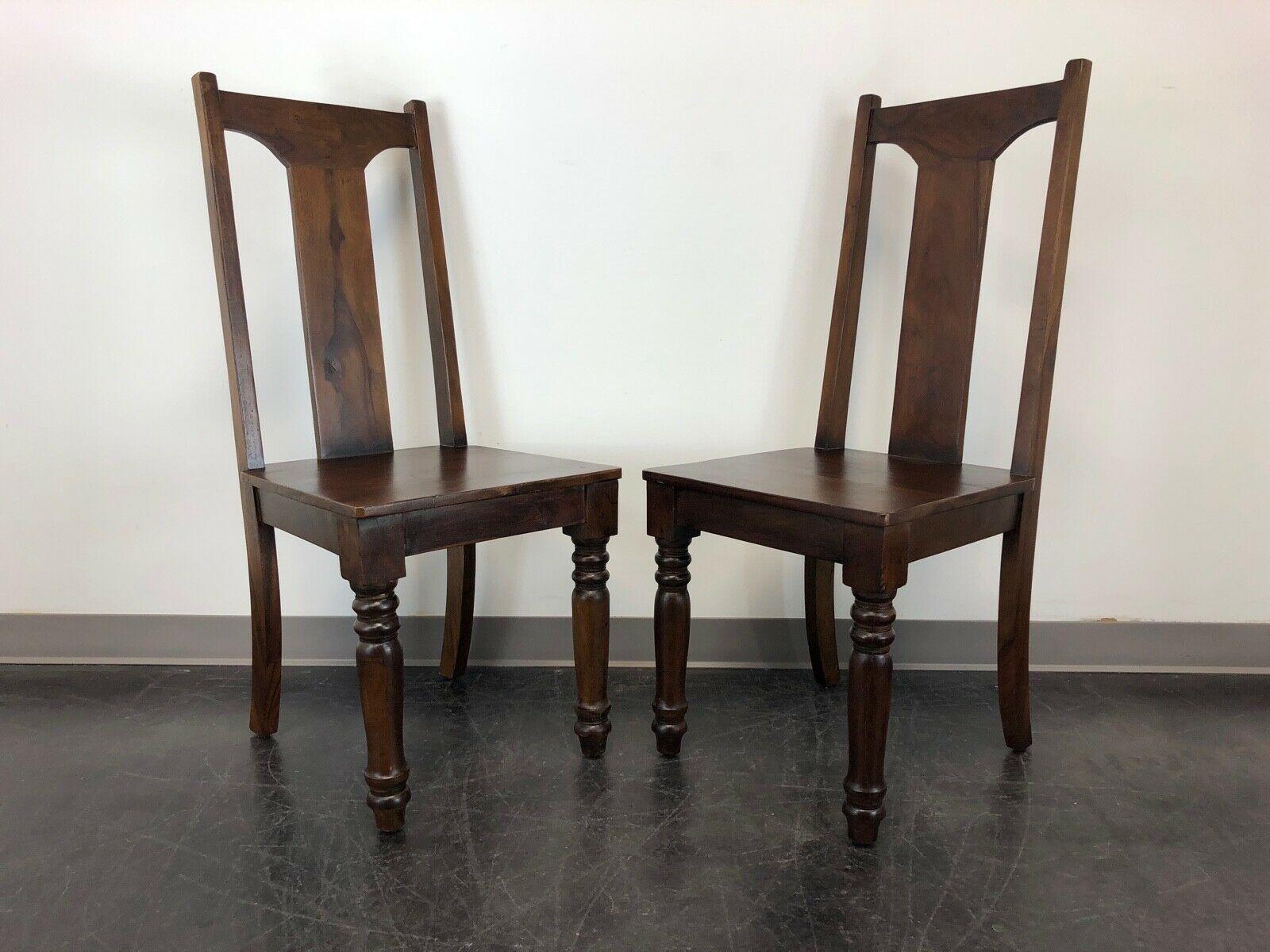 Solid Mango Wood Dining / Kitchen Chairs - Pair A 1
