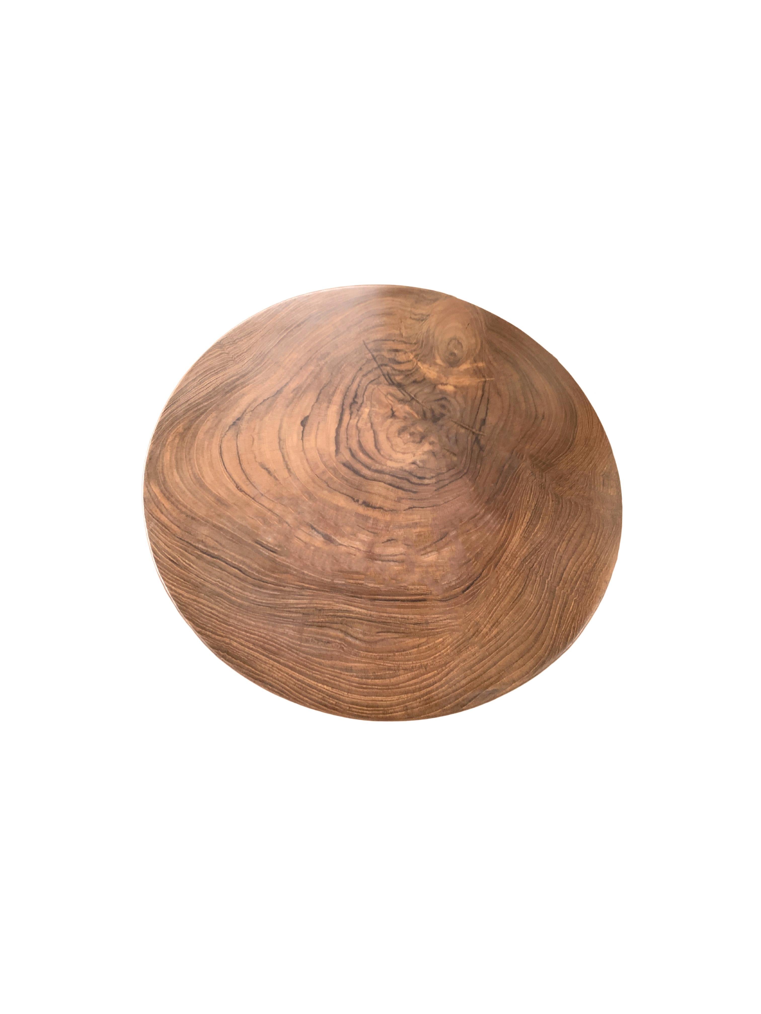 mango wood round end table