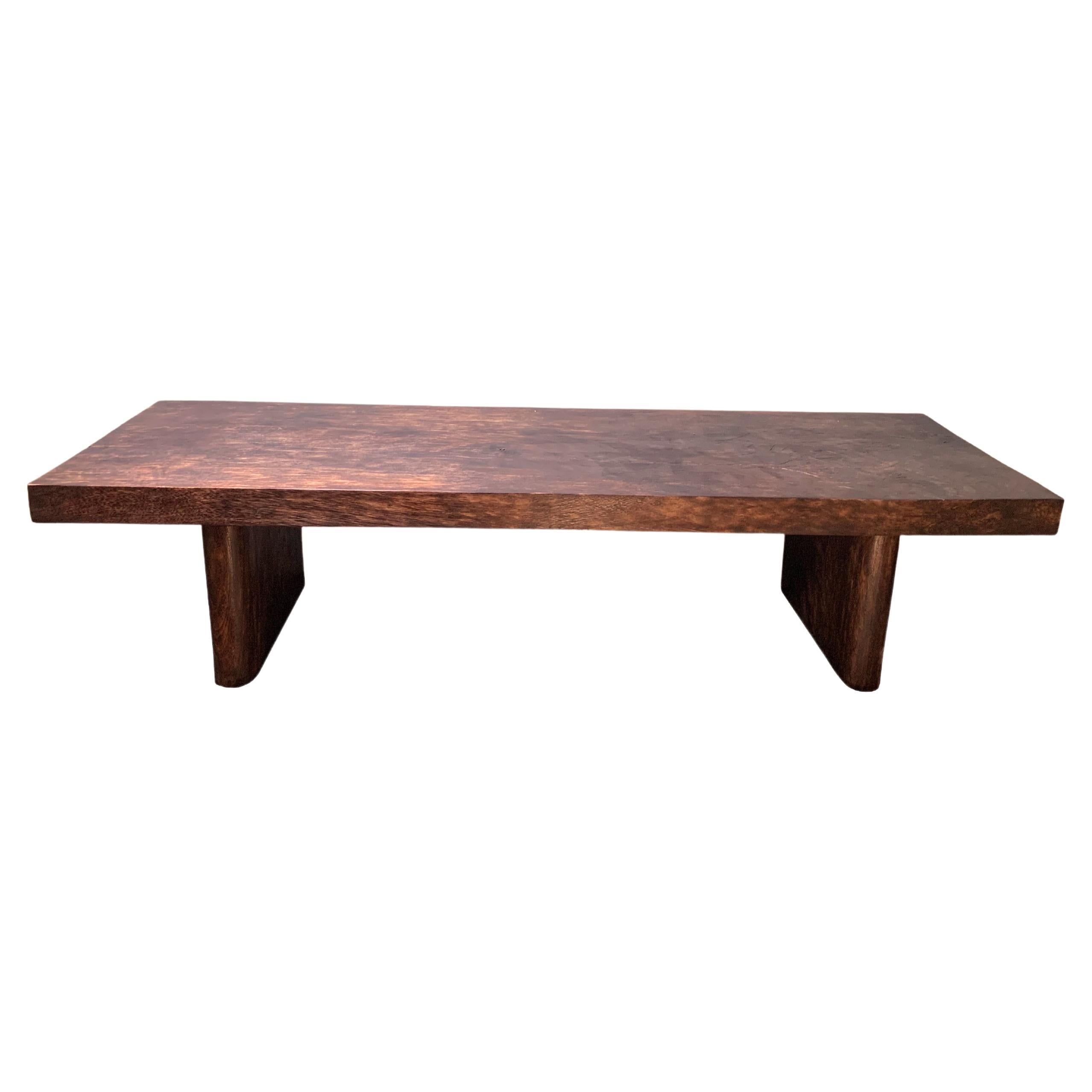 Solid Mango Wood Sofa Table Modern Organic For Sale