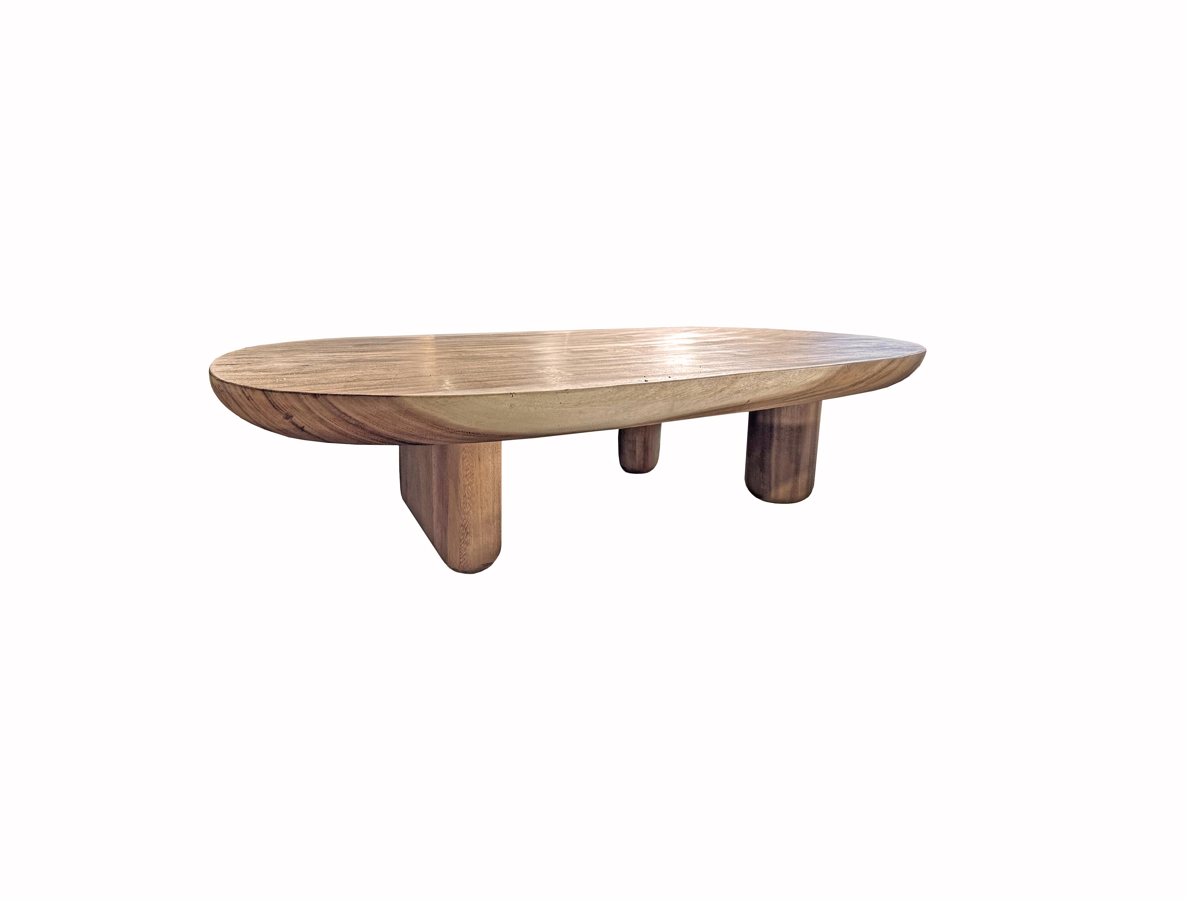 oval mango wood coffee table