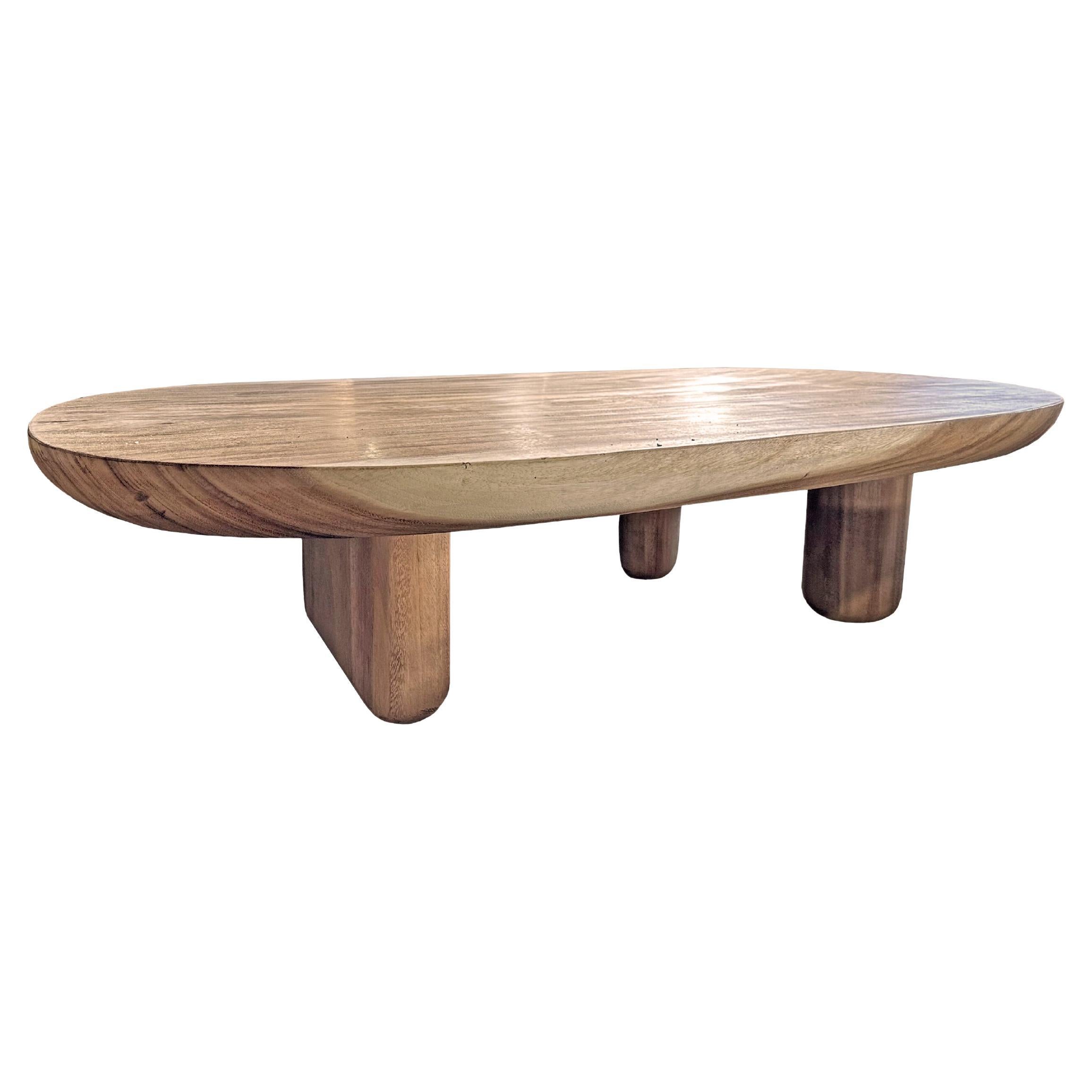Table organique moderne en bois de Mango massif en vente