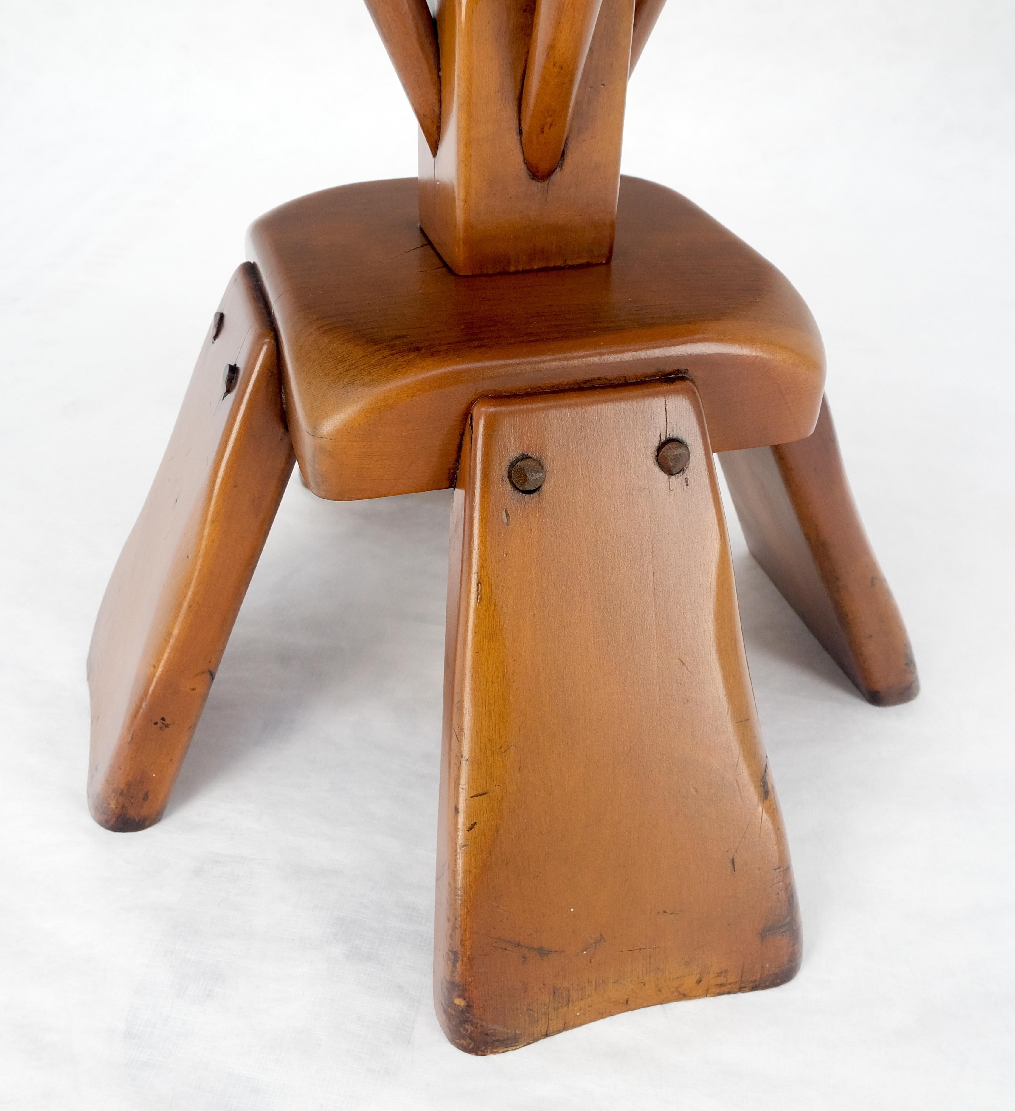 Solid Maple Colonial Style Round Center Table Gueridon MINT in vendita 3