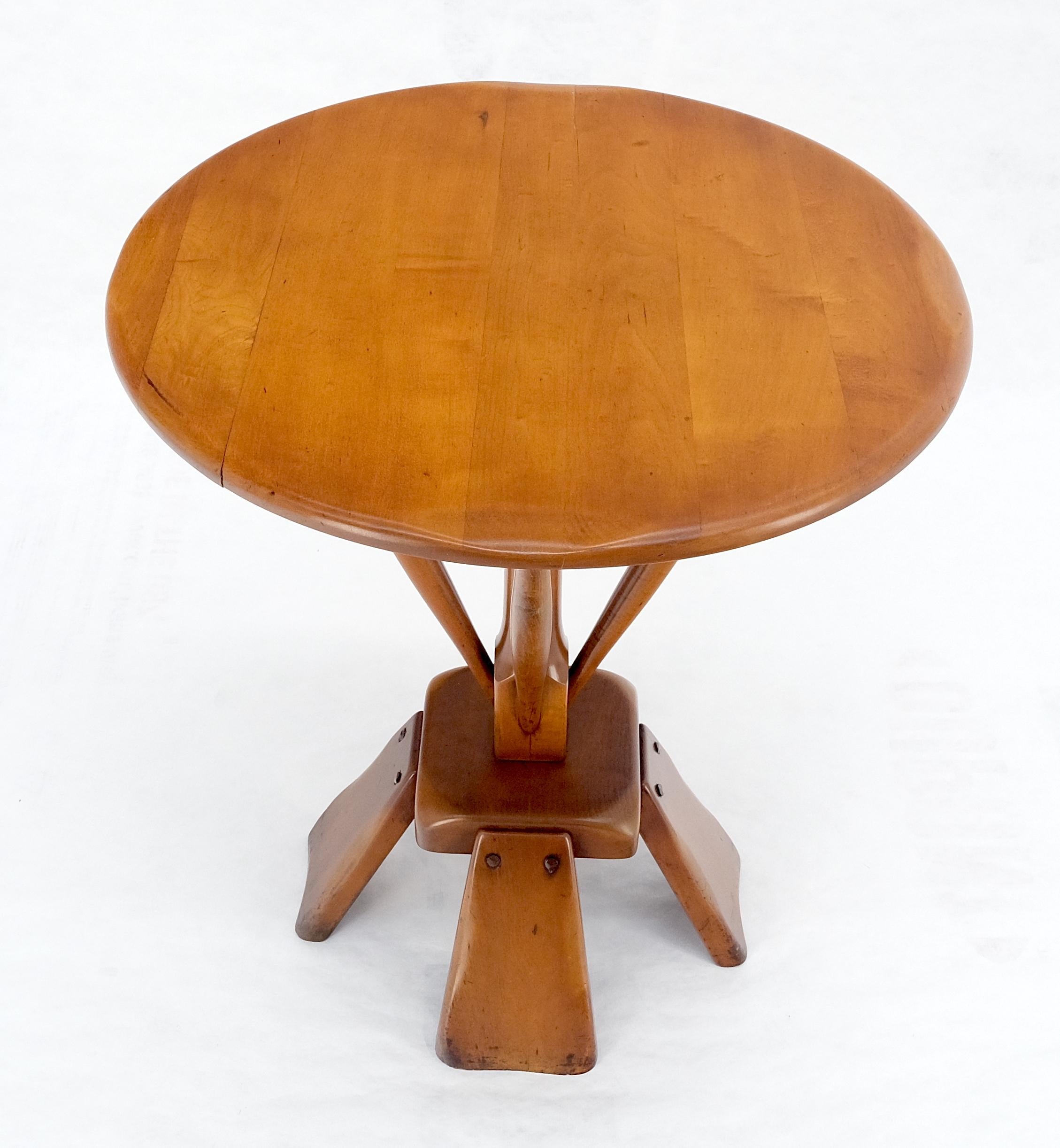 Americano Solid Maple Colonial Style Round Center Table Gueridon MINT in vendita