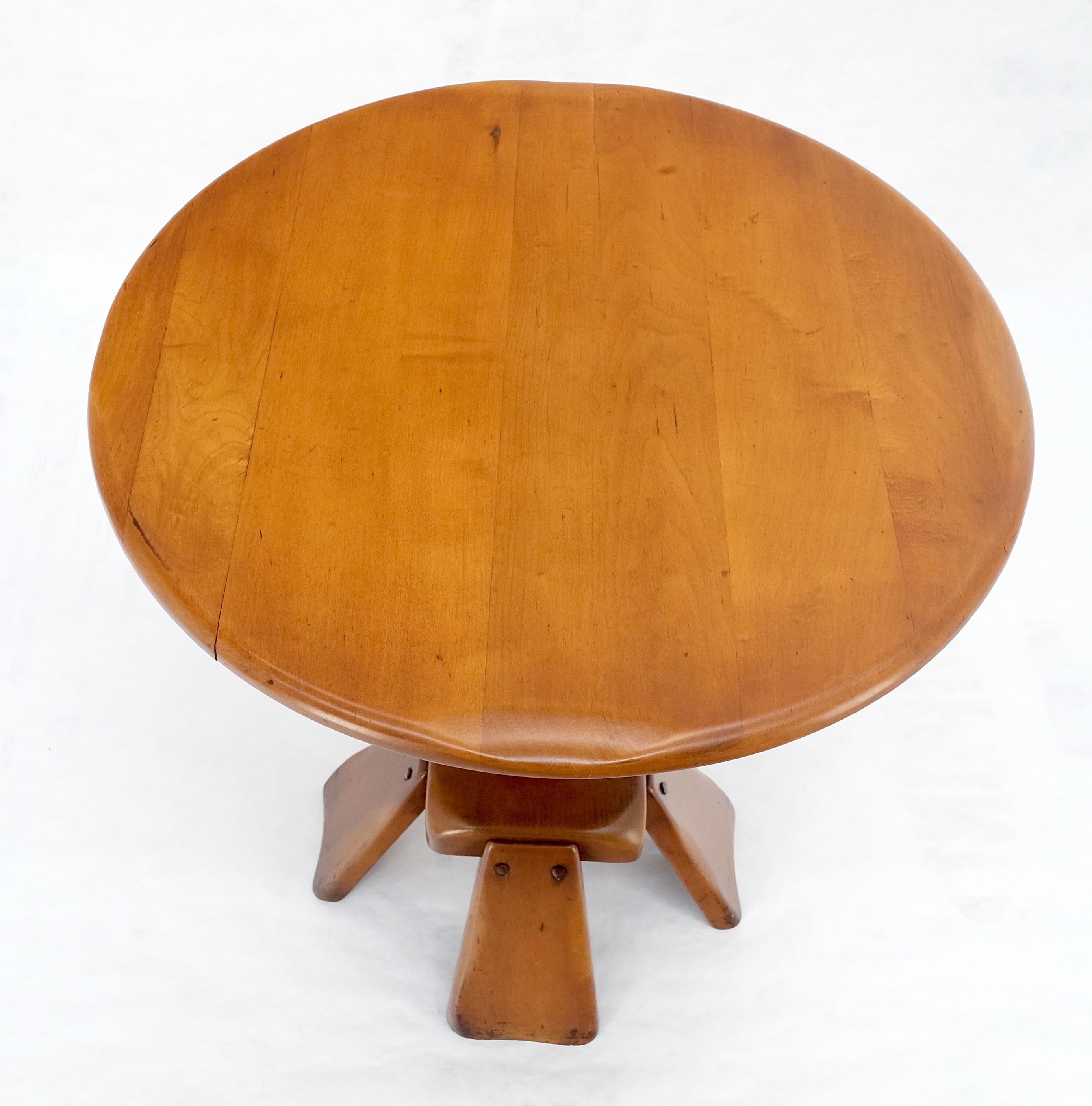 Laccato Solid Maple Colonial Style Round Center Table Gueridon MINT in vendita