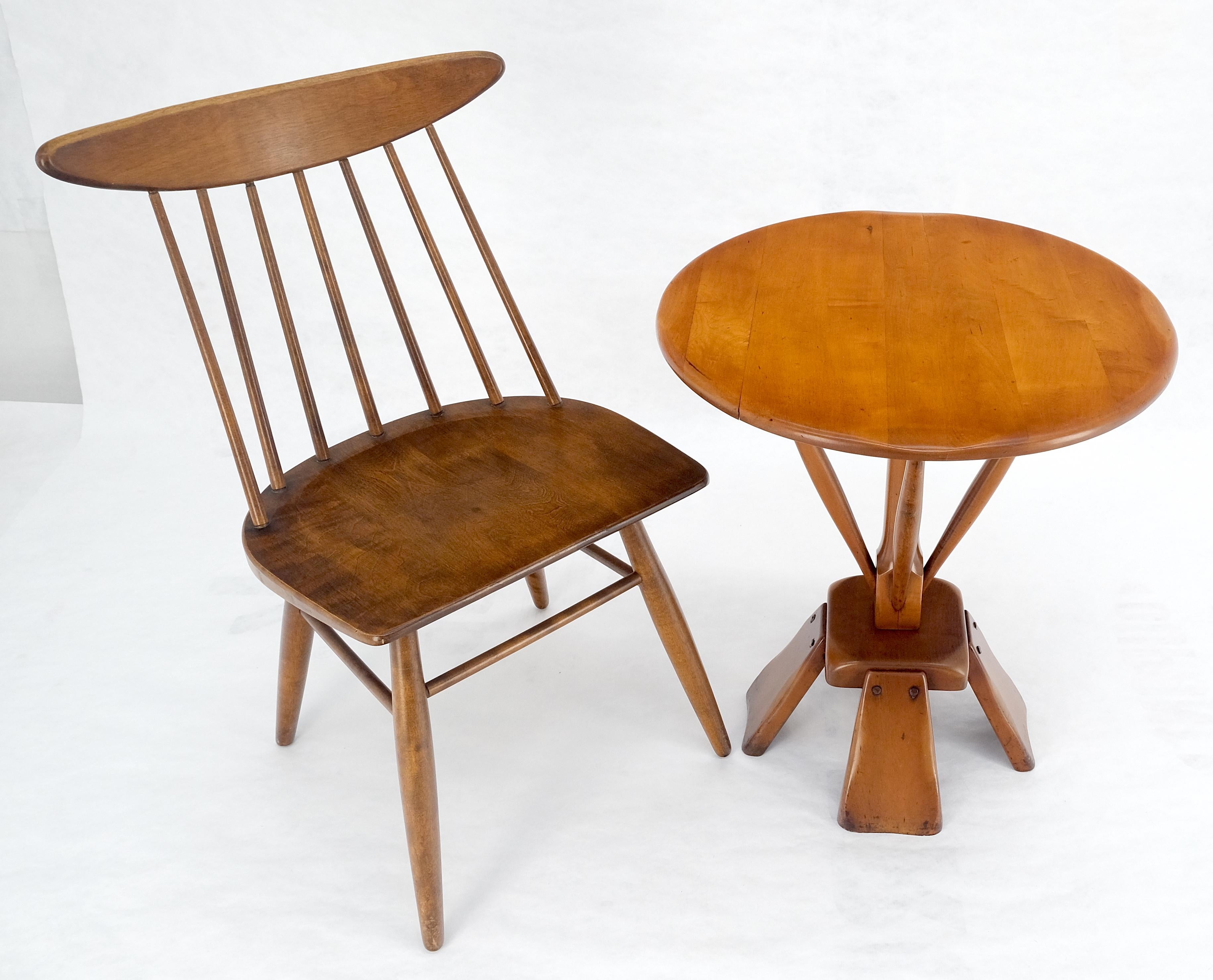 Acero Solid Maple Colonial Style Round Center Table Gueridon MINT in vendita