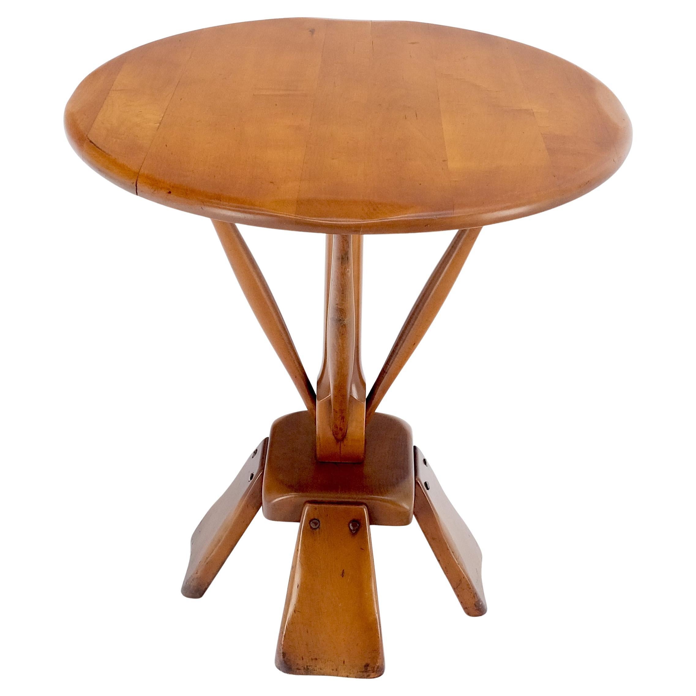 Solid Maple Colonial Style Round Center Table Gueridon MINT