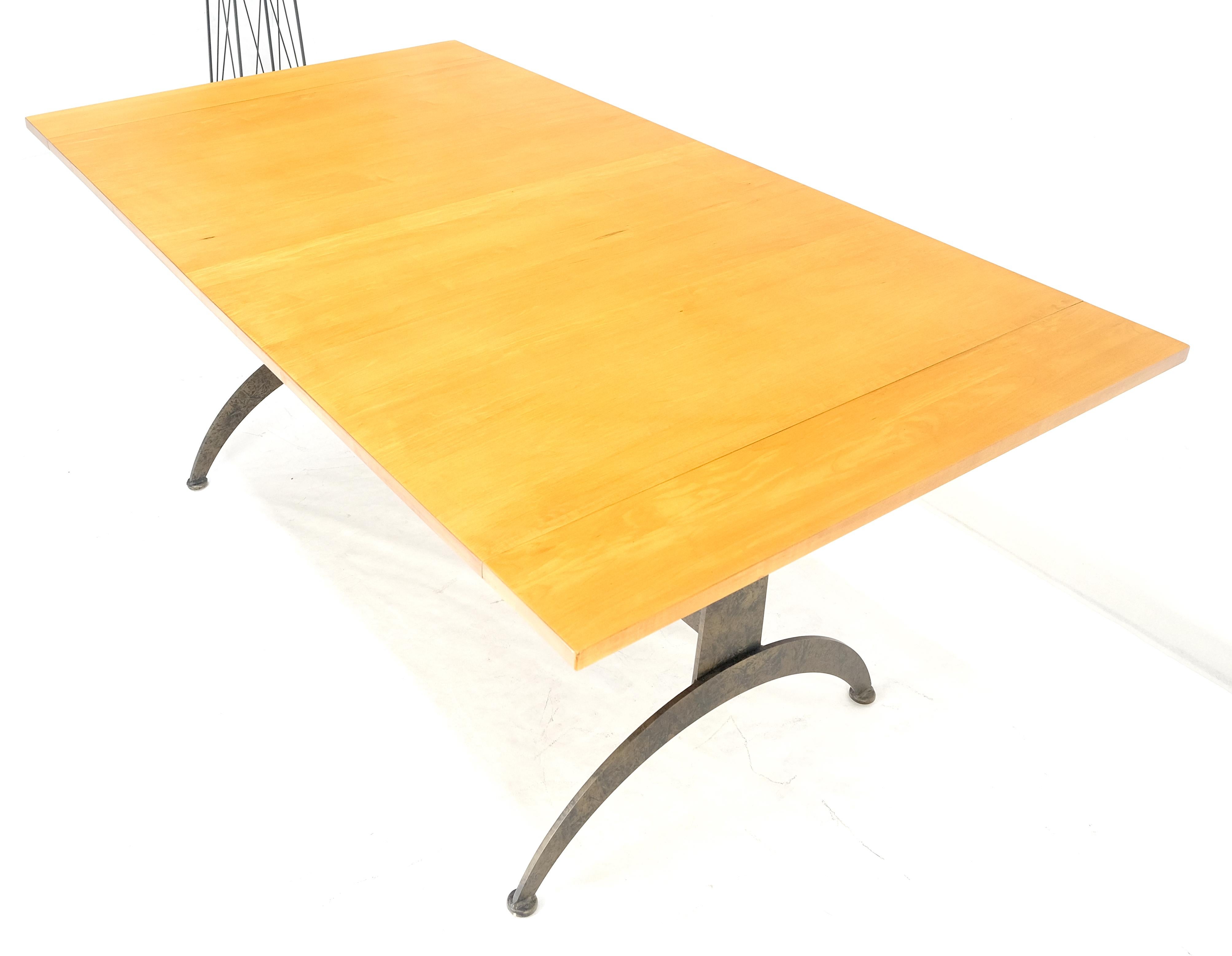 Solid Maple Top Wrought Iron Base 2x18