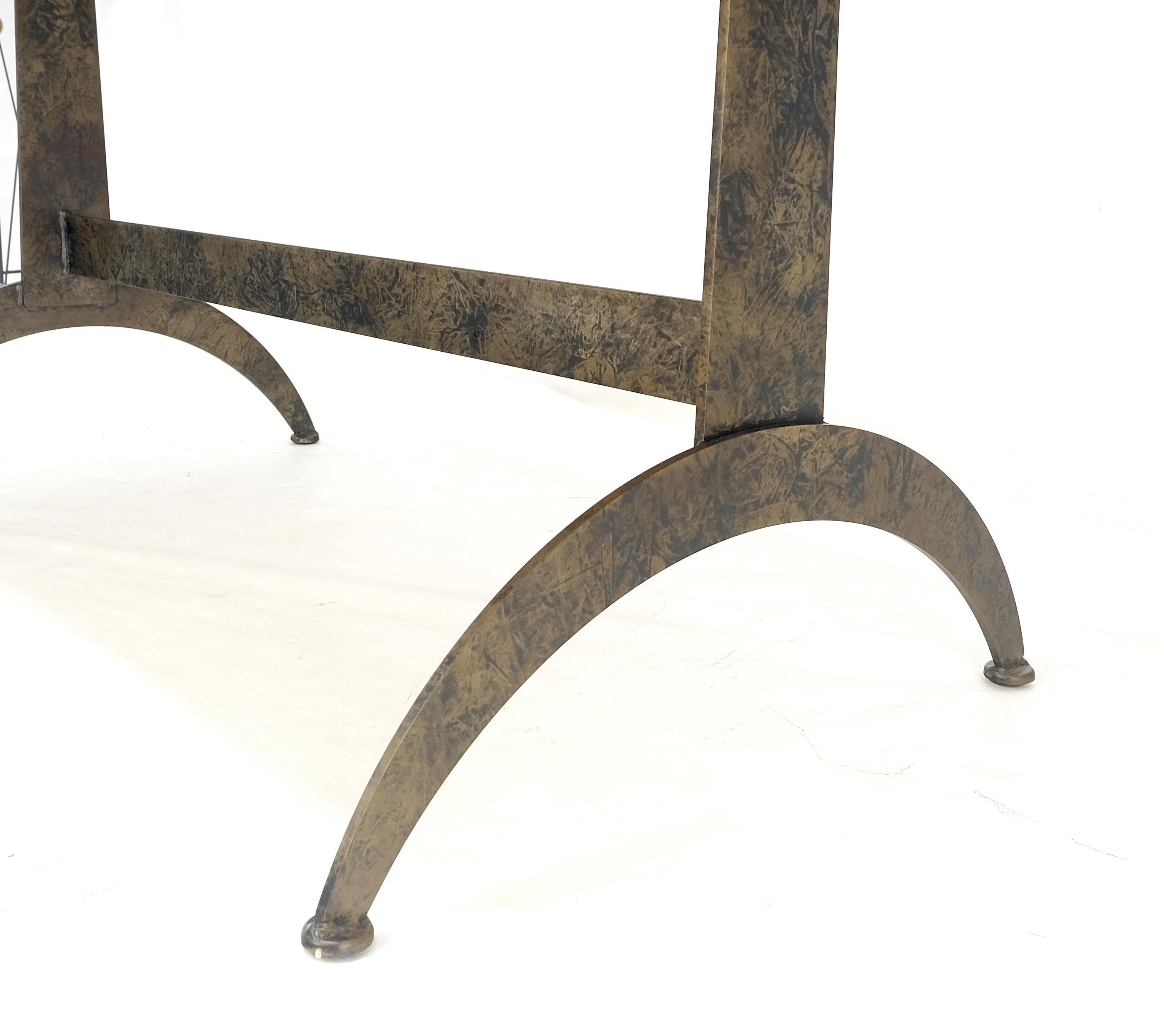 Solid Maple Top Wrought Iron Base 2x18