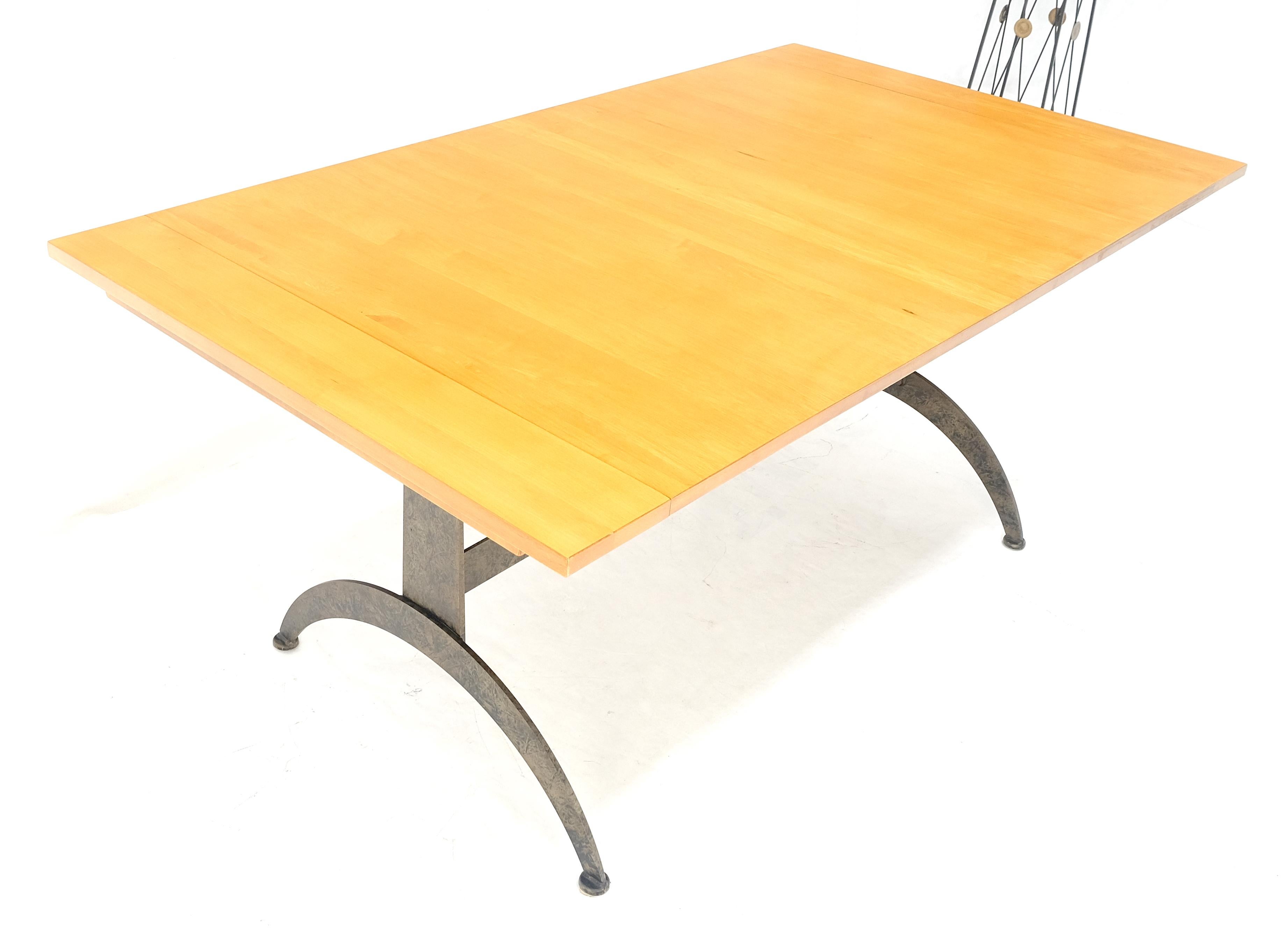 Solid Maple Top Wrought Iron Base 2x18