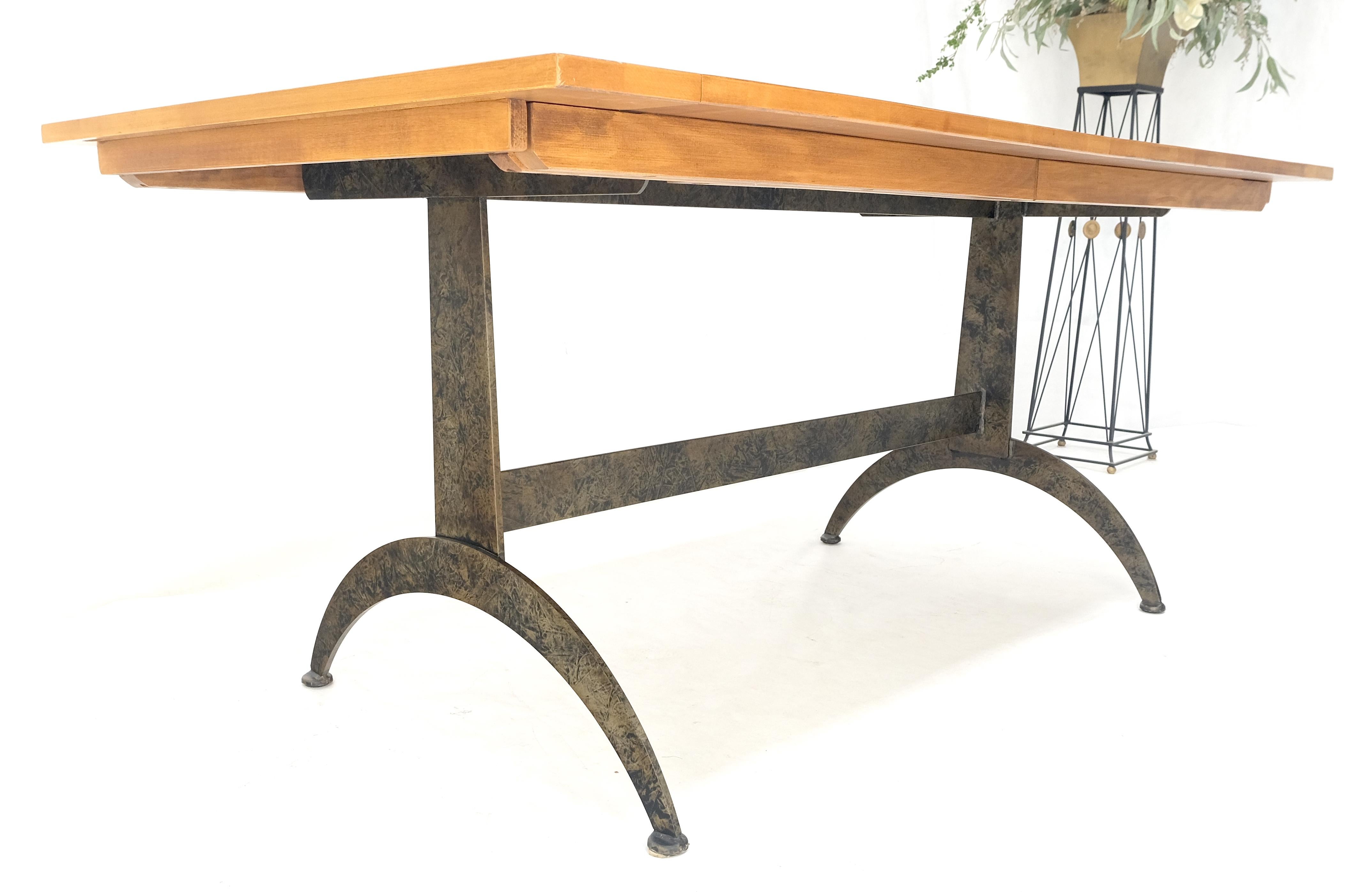 Solid Maple Top Wrought Iron Base 2x18