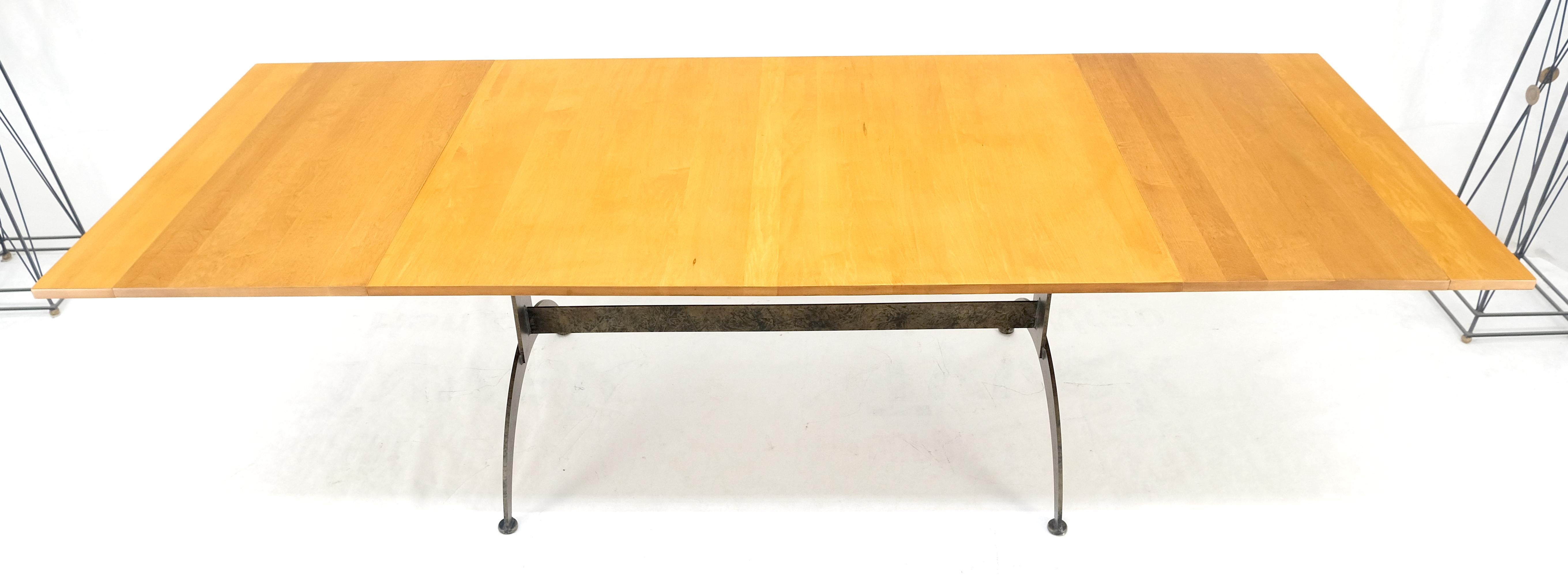 Solid Maple Top Wrought Iron Base 2x18