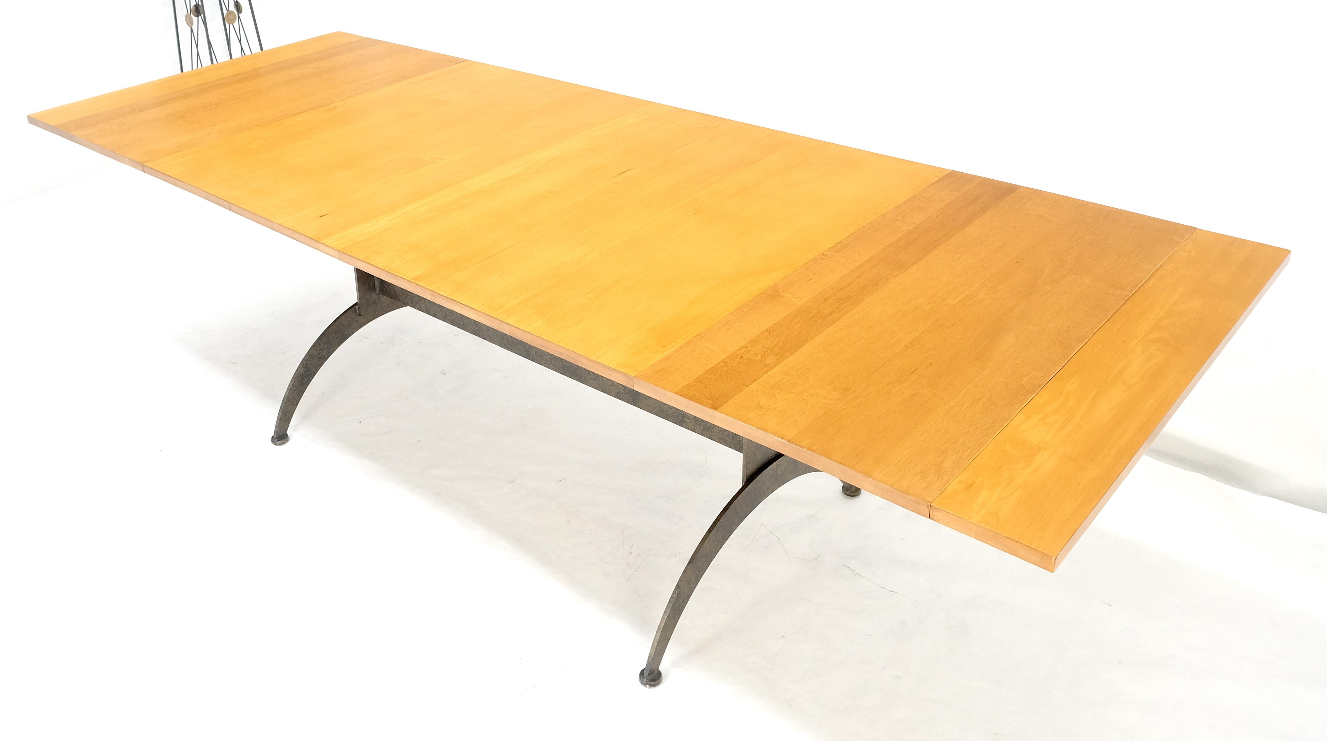 Solid Maple Top Wrought Iron Base 2x18