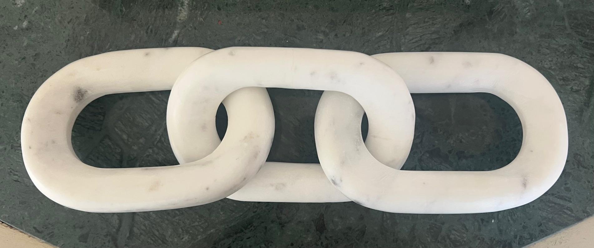 Solid Marble Chain Links Designed by Regina Andrew Detroit For Sale 3