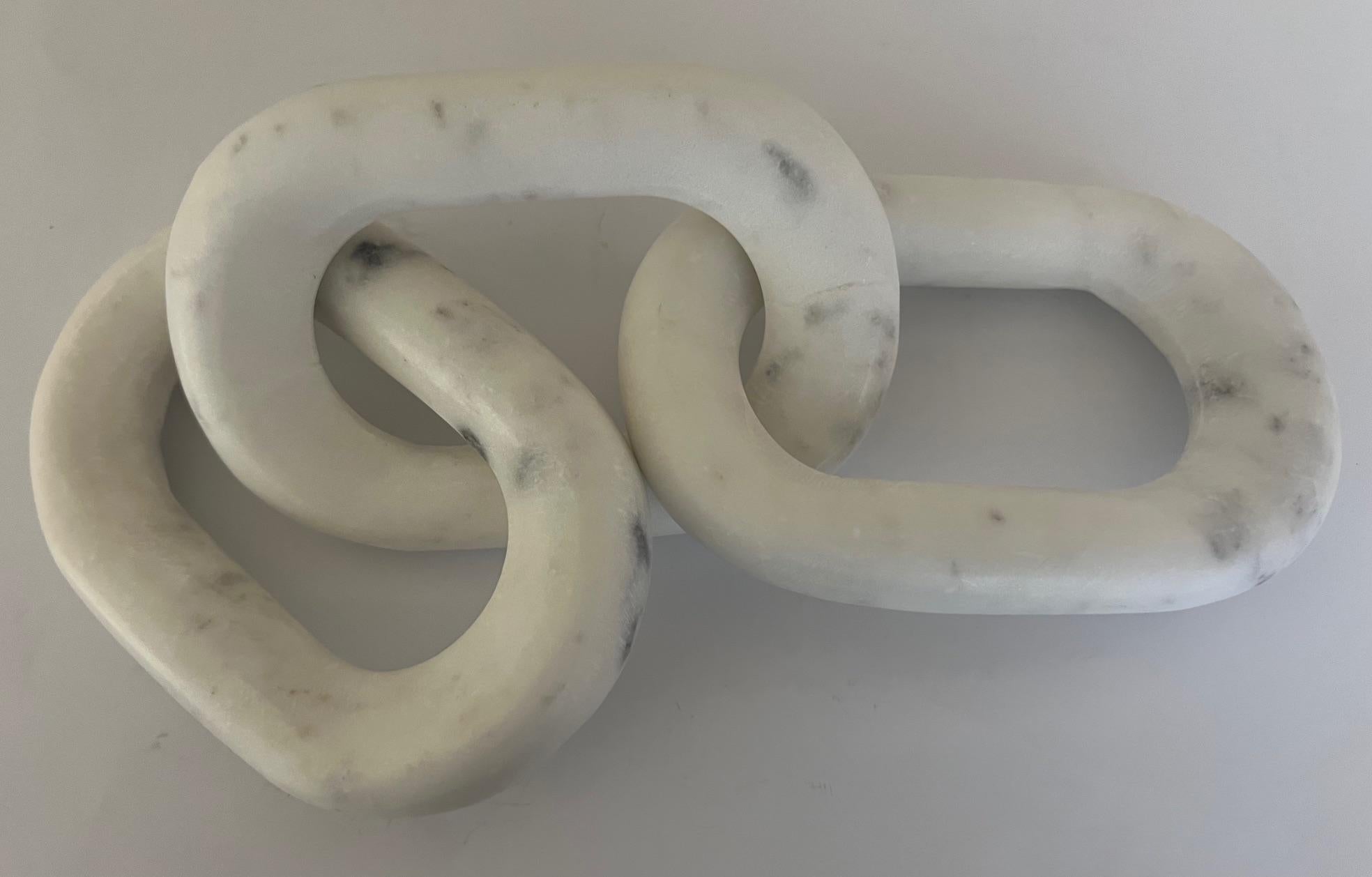 Modern Solid Marble Chain Links Designed by Regina Andrew Detroit For Sale