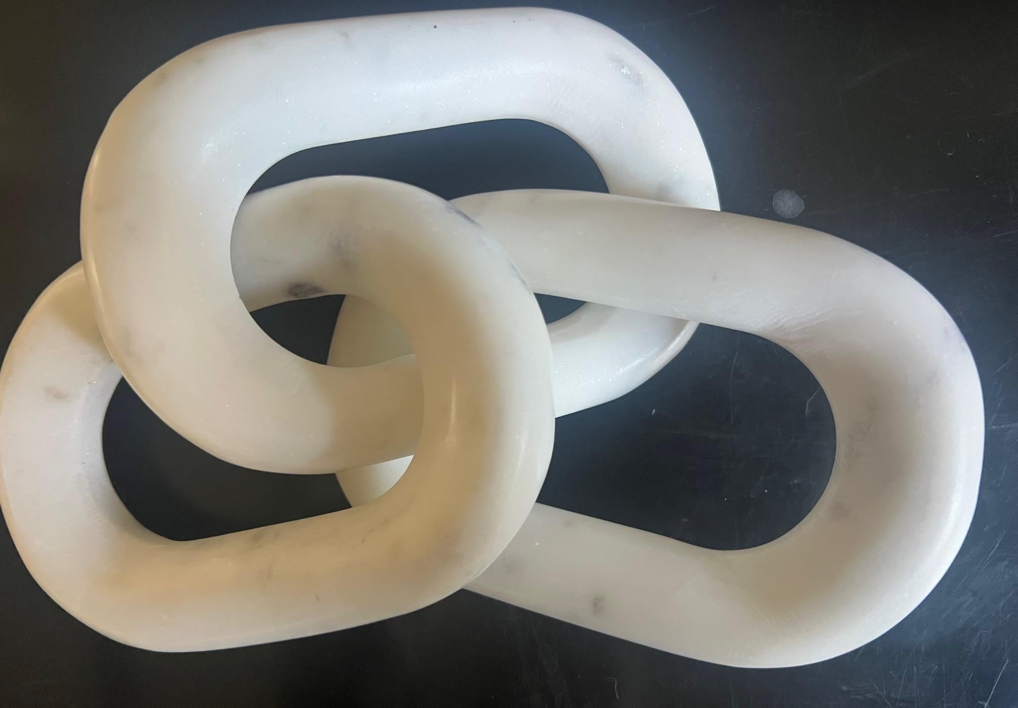American Solid Marble Chain Links Designed by Regina Andrew Detroit For Sale